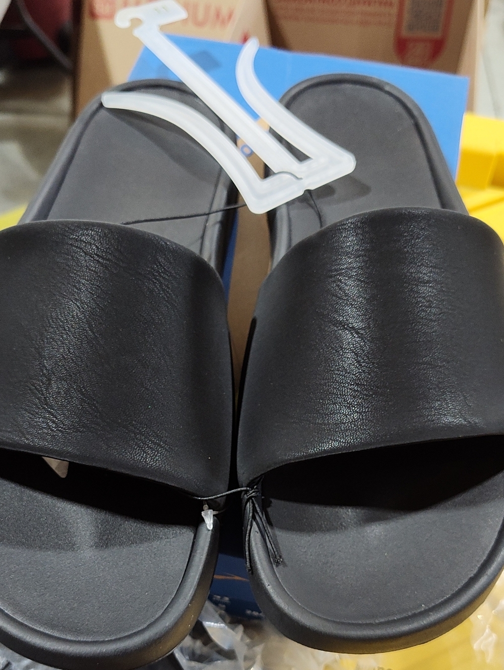 Black Women's Wide Strap Slide Sandals, All In Motion , Size 11